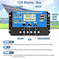 Miniatyrbillede 1 af 4: Solcelleladningsregulator 10a/20a/30a Solpanel Batteri Intelligent Regulator