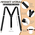 Miniatyrbild 3 av 5: Herrar Byxor Suspenderbälte Y-formad med Legeringsspännen Justerbara Byxhängare Elastiska Suspenderar One Size Fits Most People