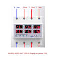 Miniatyrbilde 4 av 5: DIN-skinne 3-faset spenningsrelé 3p+n Voltmeter Amperemeter Over og Under Spenningsmonitor Reléer Protec