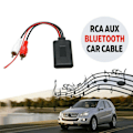 Miniatyrbilde 5 av 5: 2 stk Bil Trådløs Bluetooth-modul Musikkadapter RCA Aux Lydkabel Universal 2rca Grensesnitt Bluetooth-adapter 5-12v