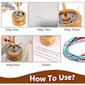 Miniatyrbillede 3 af 3: Perle Spinner Til Smykkefremstilling Træ DIY Perleskål Spinner Holder