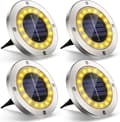 Solbelysning för utomhusbruk, 4-pack 16 LED Solbelysning Utomhusbelysning IP65 Vattentät