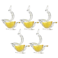 Miniatyrbillede 1 af 3: 5 stk. Citronspresser Klip Akryl Manuel Citron Skive Presser Praktisk Transparent Frugtpresser Til Hjemmet
