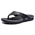 Miniatyrbilde 2 av 5: Herre Bad Flip Flops Sklisikre Casual Strandsandaler Sklisikre Tøfler Negro 43