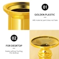 Miniatyrbillede 5 af 5: 10x Guld Pillar Lys Base Taper Lysestager Lysestager Jul