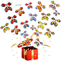 Miniatyrbillede 1 af 5: Magic Butterfly 20 stk. Magiske Flyvende Sommerfugle Kort Som Fødselsdagsgaver, Performance Rekvisitter Overraskelsesgaver