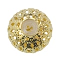 Miniatyrbillede 3 af 5: Butiks LED smedejerns kuglelampe batterikasse gylden kuglehaveferie hjem dekorative lys julemusiklys Led (guld, 2m)
