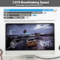 Miniatyrbilde 2 av 5: Cat 8 Flat Ethernet-kabel 12m, Cat8 Nylon flettet Internett-kabel, Høyhastighets 40gbps Nettverk Patch Lan-kabel, Rj45 Gaming-kabel for