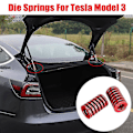 Pikkukuva 2 / 3: 2 kpl 25 mm:n Od-muotti takaluukun kannattimelle, vasemmat tangot, punainen, Tesla Model 3 2017 2018 2019