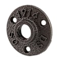 Miniatyrbillede 1 af 5: 1/2 Tommer Sort Støbejern Rørfittings Gulvflans Bsp Gevind