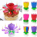 Miniatyrbillede 2 af 4: Lotus Lys LED Festlig Elektrisk Lotus Lys Visuel Effekt Solid Paraffin Unik Kreativ Rød 1 Stk