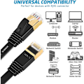 Pikkukuva 3 / 5: Kissa 7 Ethernet-kaapeli 5m, litteä 10gbps 600mhz/s nopea patch-kaapeli Stp Rj45 Gigabit Lan-verkkointernet-kaapeli 10 kaapelileikkeellä