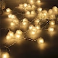 Miniatyrbild 4 av 5: Maskros Fairy String Lights Luddig Snöboll Ljus 2 Belysningslägen Batteridriven String Light, Snö Pompom Lykta för DIY Bröllop Fest Sovrum P