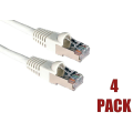Miniatyrbilde 2 av 2: 1m Cat6a *600mhz* Nettverkskabel Hvit - Profesjonell Standard Ethernet-ledning - Lszh - Sstp - Ftp - 10gbase-t (10 Gigabit Støtte) -