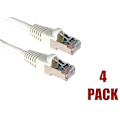 Pikkukuva 2 / 2: 1m Cat6a *600mhz* Verkkokaapeli Valkoinen - Ammattilaistason Ethernet-johto - Lszh - Sstp - Ftp - 10gbase-t (10 Gigabit-tuki) -