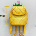 Miniatyrbilde 2 av 5: 9,84\" Ananas Plysj Ryggsekk Y2k Søt Gul Grønn Veske Kawaii Liten Veske Skolesekk for Kvinner Voksne Jenter Gutter Gutter Småbarn