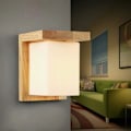 Miniatyrbillede 3 af 5: Vintage Væghængt Lampe Industriel Væghængt Lampe Træ Kunst