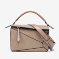 Miniatyrbilde 1 av 4: Kvinners boksdesign tote bag skulder veske grå hvit svart Gris