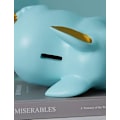 Miniatyrbillede 5 af 5: Sparegris Sparegris Gris Statue Gaver Polyresin Hjemmeindretning Kunst Blå 8,3 tommer