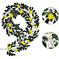 Miniatyrbillede 3 af 5: Kunstig Have Kunstige Grene Gren Fest Citron Gul Citron Hjem Hjem Dekoration Silke Roser Kunstige Blomster Bulk Tørrede Blomster (Farve: Multi