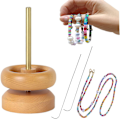 Miniatyrbillede 1 af 3: Perle Spinner Til Smykkefremstilling Træ DIY Perleskål Spinner Holder