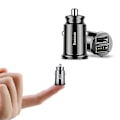 Miniatyrbillede 1 af 4: Mini biloplader til iPhone X Samsung S10 Xiaomi Mi 9 3.1a hurtig bilopladning USB-biladapter til mobiltelefon