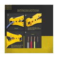Miniatyrbillede 3 af 5: Kompressionsværktøjssæt Crimper og RG6 Crimpningsværktøj med 20 stk. F Kompressionskontakter