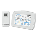 Miniatyrbild 1 av 5: Yj-5003 Tryckkärmstermometer Inomhus Utomhus Sensor Sändare Temperatur Fuktighetsmätare Klocka