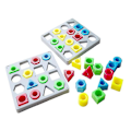 Miniatyrbillede 1 af 5: Geometrisk Form Match Puslespil Sjovt Busy Board Hånd-øje Koordination Undervisning Legetøj Med Kort Forældre-barn Førskole Aktivitet (bejoey)