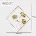 Miniatyrbild 2 av 5: Hängande planteringsvas, väggmonterad växtterrariumblomvas glas provrörsodlare med geometrisk guldmetall växtupphängningsväggdekorbehållare Hom
