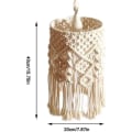 Miniatyrbild 4 av 5: Handgjord Lampskärm i Stickad, Hängande Lampskärm, Bohemisk Macrame Lampskärm för Vardagsrum, Barnkammare, Sovsal, Bohemisk Dekoration