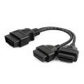 Pikkukuva 3 / 4: 30cm Obd2 16-nastainen kaapeli jatkopaloitin uros - kaksinkertainen naaras Y Obd 16-nastainen kaapeli 1-2 Obd liitinsovitin