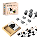 Pikkukuva 1 / 5: Luovat Piilotetut Palikat 3D-Puuhakokoelma Taaperoille Montessori-Sarja Esiopetus Väri- ja Muodonsovitus Aivopeli