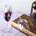 Miniatyrbillede 1 af 5: Halv Vinglas Krystalglas Der Gennemtrænger Glasset