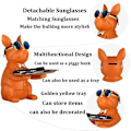 Pikkukuva 2 / 5: Oranssi Resin Bulldog-alusta, Veistos, Säilytyslokerikko, Avaimenpidike, Makeis- ja Korunpidike, Sopii Koti- ja Työpöydän Koristeeksi, Moderni Taide, Pieni Esine