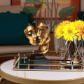 Miniatyrbillede 3 af 5: Skulptur Dekoration Stilhed Er En Gylden Abstrakt Kunst Statue Dekoration Stue Kontor Bar Cafe Indgang Statuer Og Skulptur