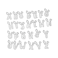 Miniatyrbillede 1 af 5: Påskehare Versaler Metal Skæredør Skabelon Scrapbooking Diy Album Stempel Papir Kort Embossing Dekor