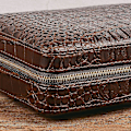 Miniatyrbillede 5 af 5: Ctmw Læder Rejse Cigar Humidor Etui, Bærbar Cedertræ Med Luftfugtighedsfugter Luftfugtighedsfugter Til 4 Cigarer