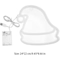 Miniatyrbillede 2 af 5: Julepynt Smuk Neon Skilt LED Julemand Hat Neon Lys Juleaften Dekoration Lys USB Drevet Til Soveværelse Vægge Dekorationer (ingen Batteri) 1 stk)