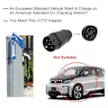 Miniatyrbilde 4 av 5: EVSE EV-adapter 32A J1772 Type 1 til Type 2 Plugg EV-adapter