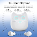 Pikkukuva 3 / 5: Lasten langattomat nappikuulokkeet, Bluetooth-kuulokkeet söpöllä Panda-latauskotelolla, Bluetooth