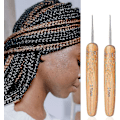 Miniatyrbild 3 av 5: 9 st Dreadlocks Virkningskrok Set, Latch Hook Dread Virkningskrokar för Hårlåsning Vävning, Interlocking Verktyg för Locs
