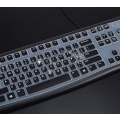 Miniatyrbild 3 av 5: Tangentbordsskydd för Logitech K120 & Mk120 Trådbundet tangentbord, Ultra tunt Logitech Mk120 & K120 tangentbordsskydd - Svart
