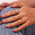 Miniatyrbillede 3 af 4: Ebelle Vandtæt Rustfrit Stål Ring 2mm 4mm 6mm Basic Style Stakbare Ringe til Mænd Kvinder 4mm Gold 57