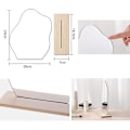 Miniatyrbilde 2 av 5: Akryl Sminke Speil Rammeløs Dekorativ Toalettspeil Sminke Uregelmessig Form Med Trebase For Soverom, Stue Og Minimalistiske Rom