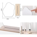 Miniatyrbillede 2 af 5: Akryl Makeup Spejl Rammeløs Dekorativ Kommode Spejl Makeup Uregelmæssig Form Med Træbase Til Soveværelse, Stue Og Minimalistiske Rum