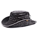 Miniatyrbillede 3 af 5: Bomulds Solhat UV Beskyttelse Sommerhatte Strandhat Safari Boonie Hat Sammenfoldelig Fiskerihat Med Åndbar Mesh Og Justerbar Hagesnor-