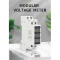 Miniatyrbilde 4 av 5: Skinneskinnemontert trefaset spenningsmåler AC 80-500v Mini modulær voltmetermålerindikator LED Digi