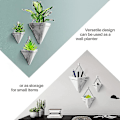 Miniatyrbild 5 av 5: 10cm Hängande Planter. 2-pack Keramiska Geometriska Väggplanter Växtställ Behållare Med Krokar För Inomhus Utomhus Väggdekor. För