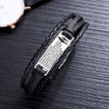 Miniatyrbillede 4 af 5: Til min søn Justerbare læderarmbånd Wristband Fødselsdag Graduering--